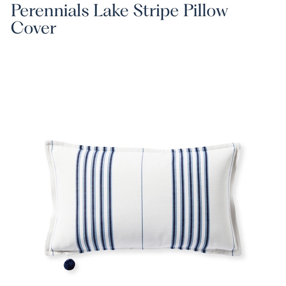 Serena & Lily NWT Pillow Cover 12 x 21